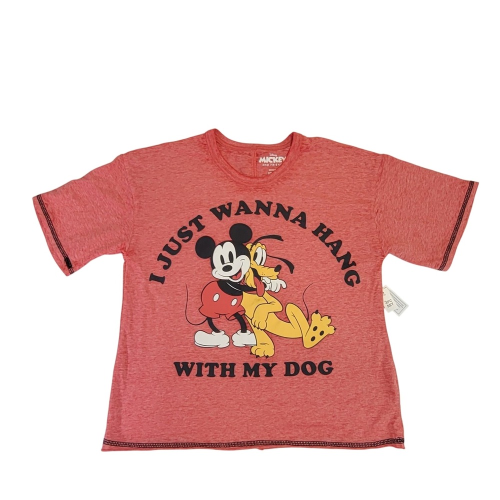 Disney‎ Mickey & Friends I Just Wanna Hang With My Dog Graphic T-Shirt XS